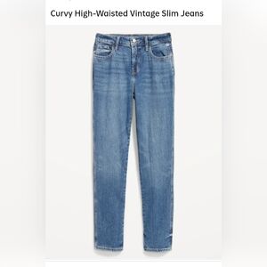 Old Navy Sz 16 Tall Mid Rise Vintage Blue Jeans